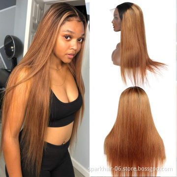 spark Brazilian Human Hair Lace Front Wig,Straight Virgin Hair Lace Wig For Black Women, Pre Pluck Lace Wig With Baby Hair